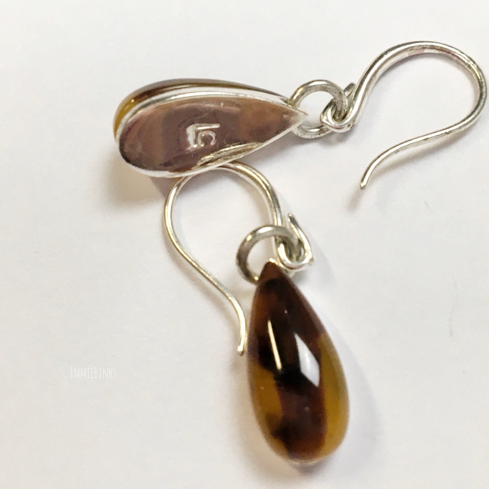 LC Lauren Conrad Linear Tortoise Dangle Earrings - Picture 3 of 7